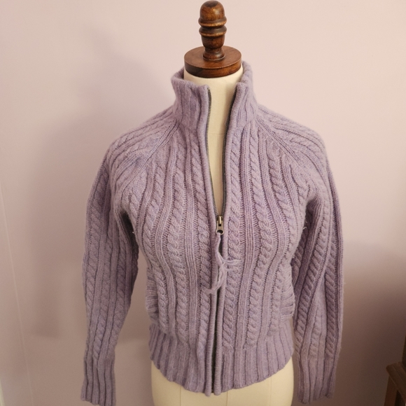 GAP Women's Purple Cable Knit Sweater - Picture 5 of 13